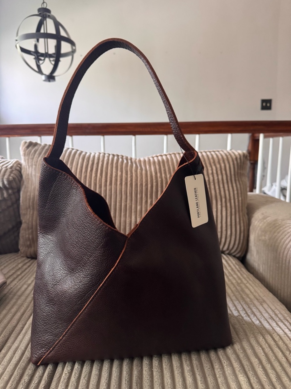 Portland Leather Oversize Naomi Shoulder Bag - Coldbrew Brown